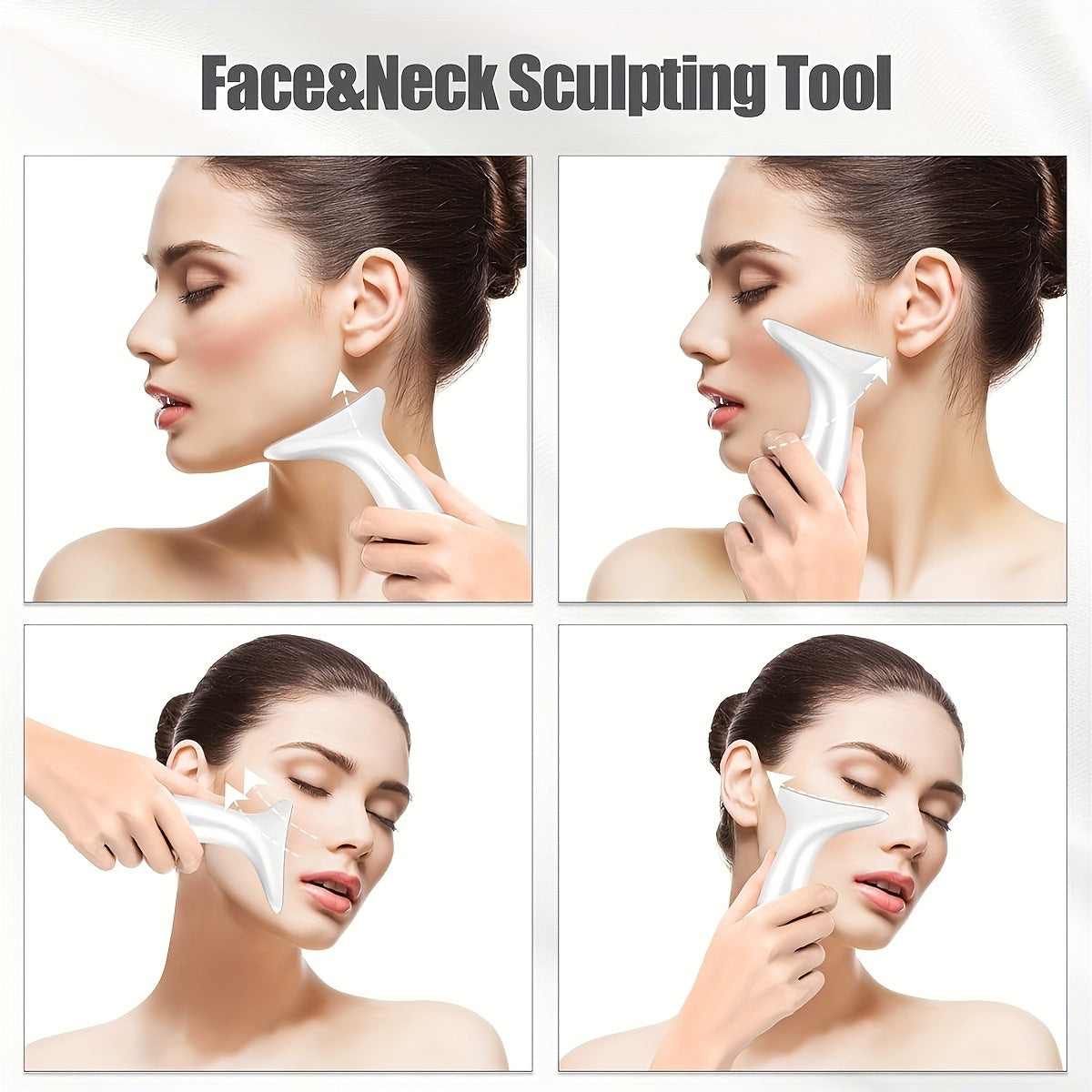 3-Color LED Facial and Neck Beauty Care Device, Multi-Mode Face and Neck Massager, USB Rechargeable Anti-Wrinkle & Anti-Aging Skin Tightening for Women, Perfect Valentine's Gift, Unscented, 4-12V, Lithium Battery