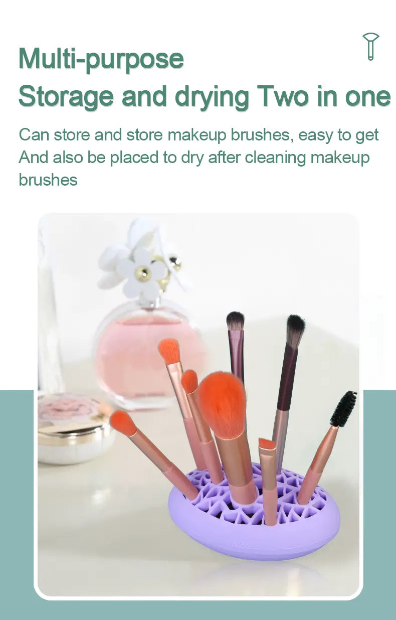 Elegant Silicone Multi-Cavity Cosmetic Storage Display