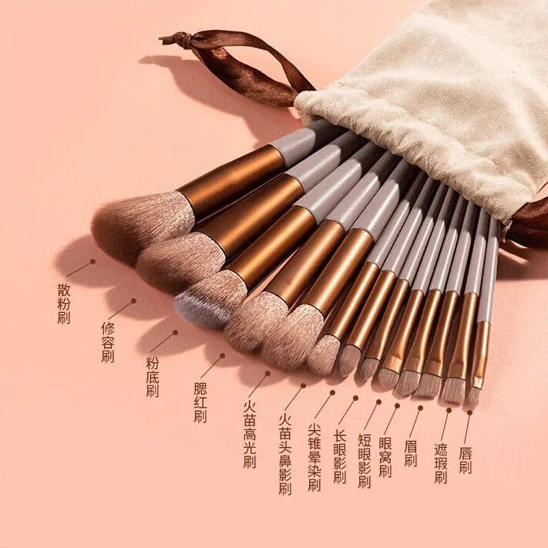 13pcs Makeup Brush Set Soft Fluffy Professiona Cosmetic Foundation Powder Eyeshadow Kabuki Blending Make Up Brush Beauty Tool