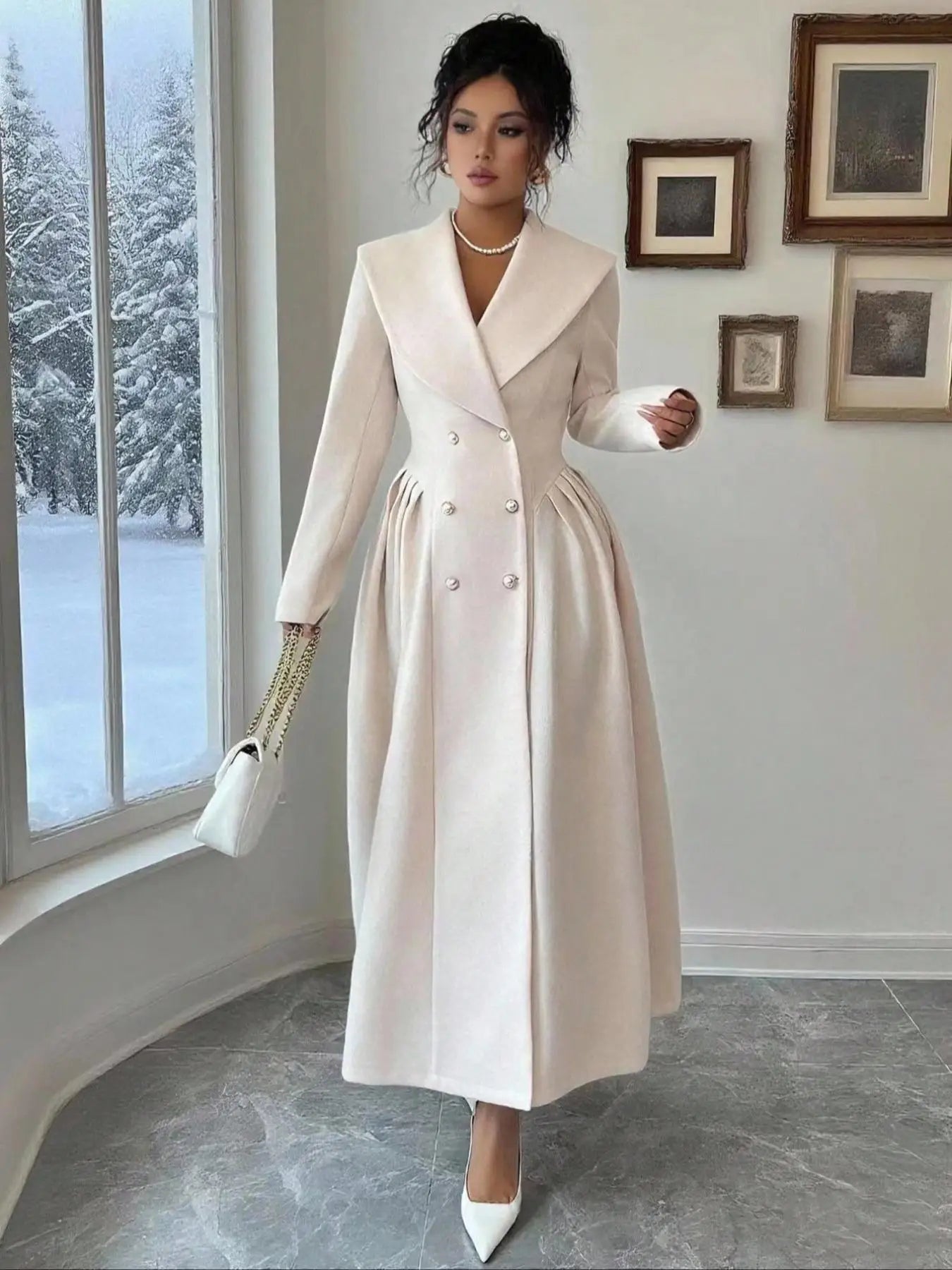 Women's Woolen Coat, Stylish Women's Outerwear, Warm Winter Jacket, Elegant Ladies' Clothing, Perfect for Cold Weather