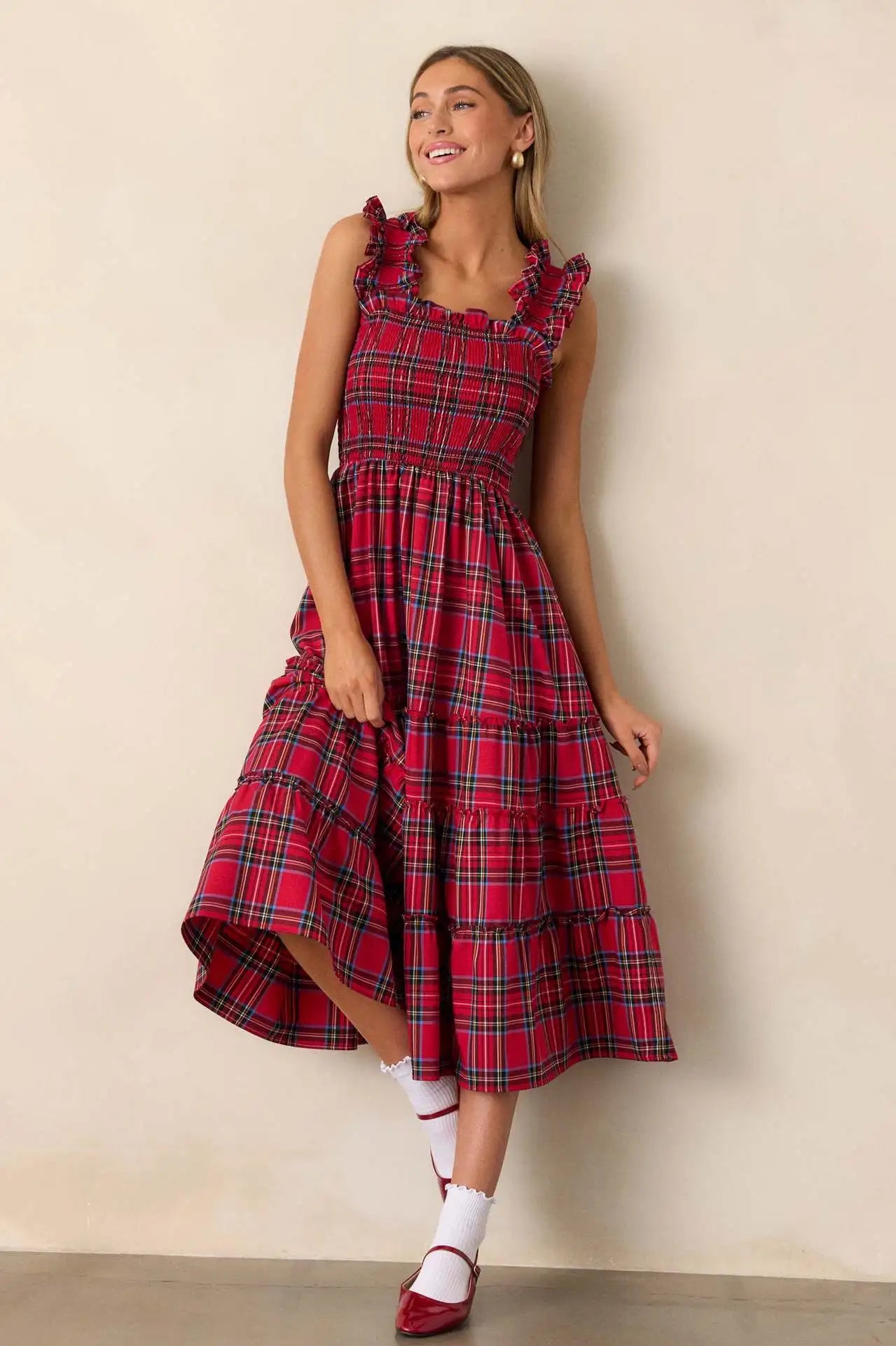 Woman Clothes Party Dresses French Retro Plaid Slim Irregular Dress Women's New Design Skirt Elegant Party Dresses Clothing 2025