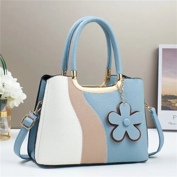 Elegant Crossbody Handbag Leather Women's Bag High-End Luxury Famous Designer Refined Trim Vintage Commuter Bag