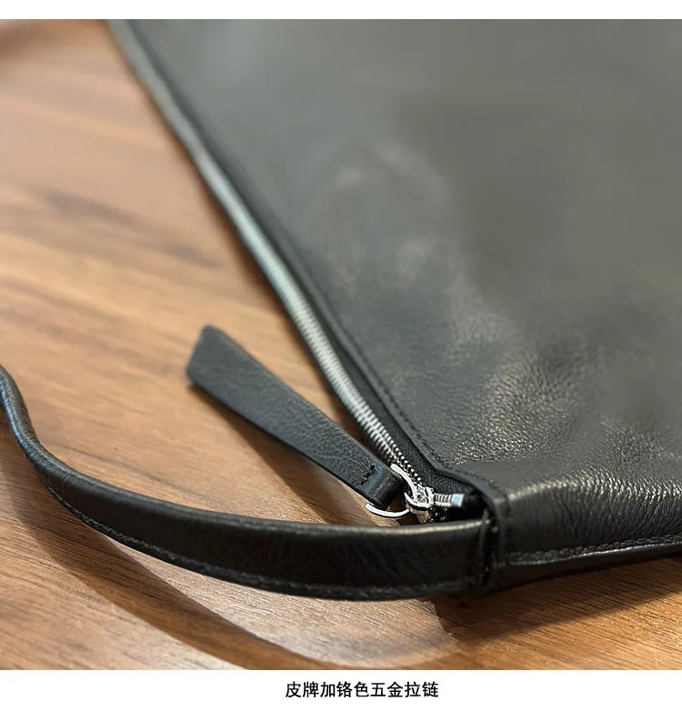 Genuine leather black shoulder bag woman minimalist crossbody bag cowhide handbags female luxury bag Large capacity soft leather