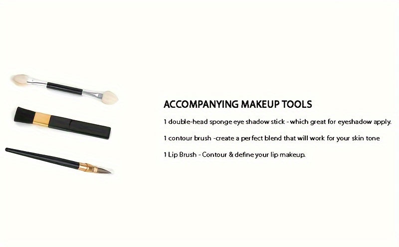 74-Color Glamour Makeup Palette - Vibrant Eye Shadow & Lip Colors, Glitter Cream, All-In-One Beauty Kit with Blendable Formulas, Long-Lasting, Highly Pigmented, Includes Brushes, Portable & Travel-Friendly Cosmetics Collectio