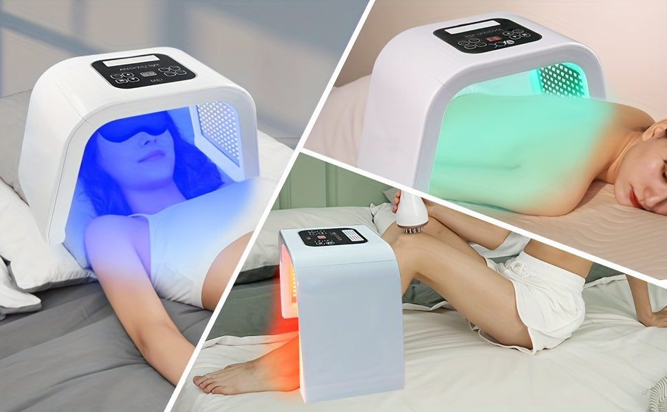 Professional LED Light Therapy Machine, 7 Colors, Multifunctional Beauty Device For Facial Skin Care, Anti-Aging, Home Salon Use With Protective Eyewear