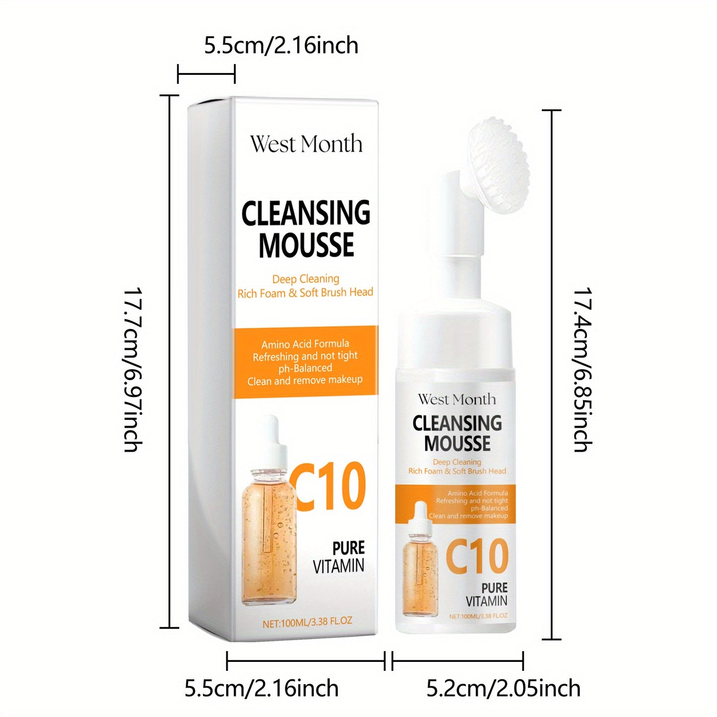 3.38oz C10 Cleansing Mousse Contains Aloe Vera Leaf, Hyaluronic Acid, Tocopherol After use Helps maintain skin health Provides lasting hydration Suitable for Nissan use Korean Skin Care/ Korean Beauty Products