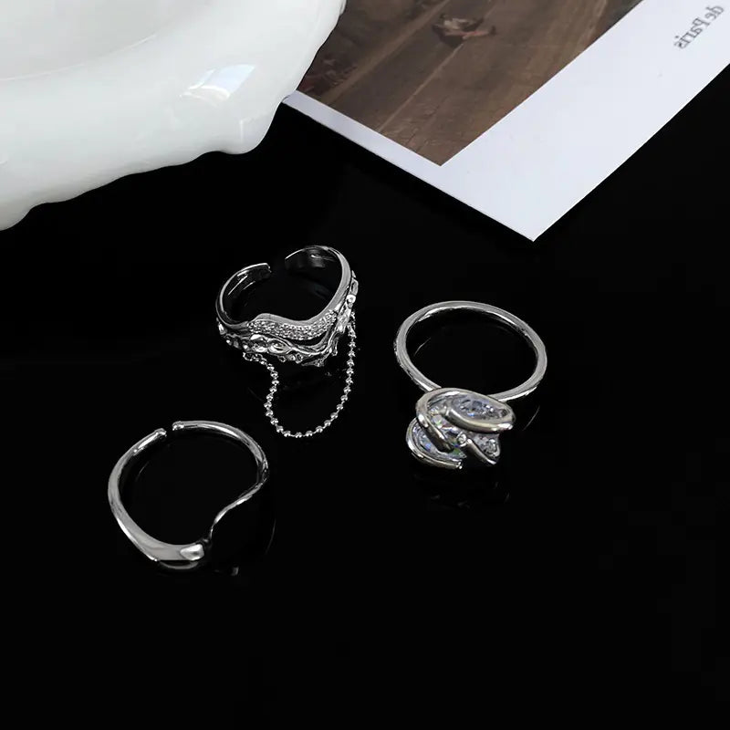 Light Luxury Zircon Retro Intersection Jewelry