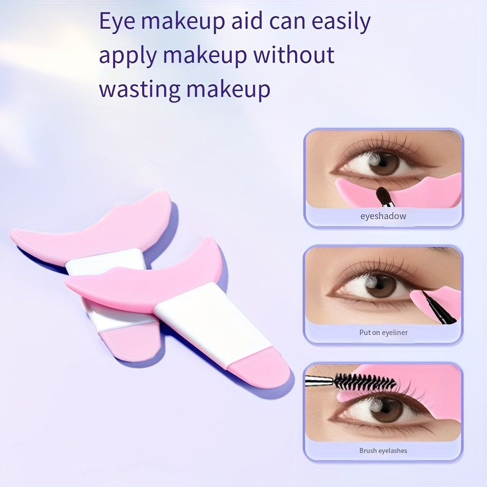 1 set of 11 silicone makeup mask brushes beauty tools + multi-functional eye makeup auxiliary tools nose brush blackhead brush silicone beauty ruler lazy person makeup auxiliary ruler eyelash mascara eyeliner eye shadow block