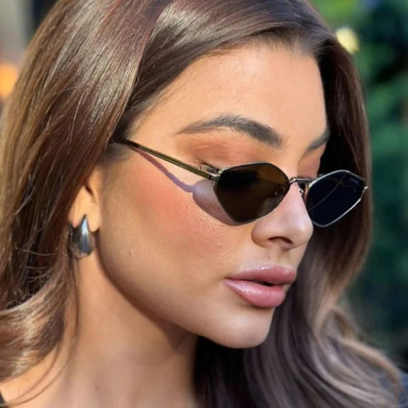 Cat Eye Metal Sunglasses