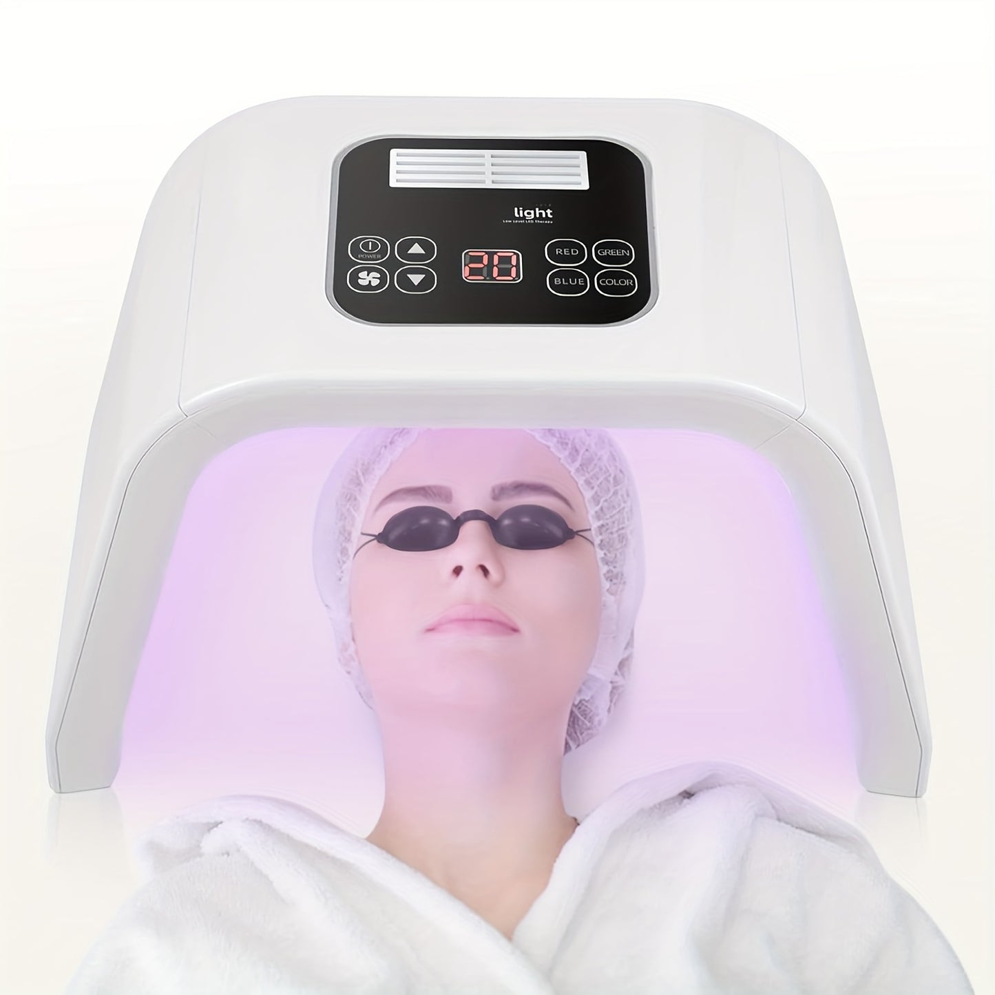 Professional LED Light Therapy Machine, 7 Colors, Multifunctional Beauty Device For Facial Skin Care, Anti-Aging, Home Salon Use With Protective Eyewear