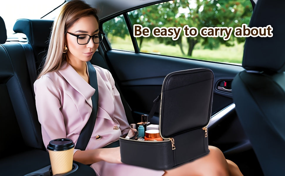 Travel Makeup Bag Make up Case with Mirror Cosmetic Makeup Box Organizer Vanity Case for Women Beauty Tools Accessories Case