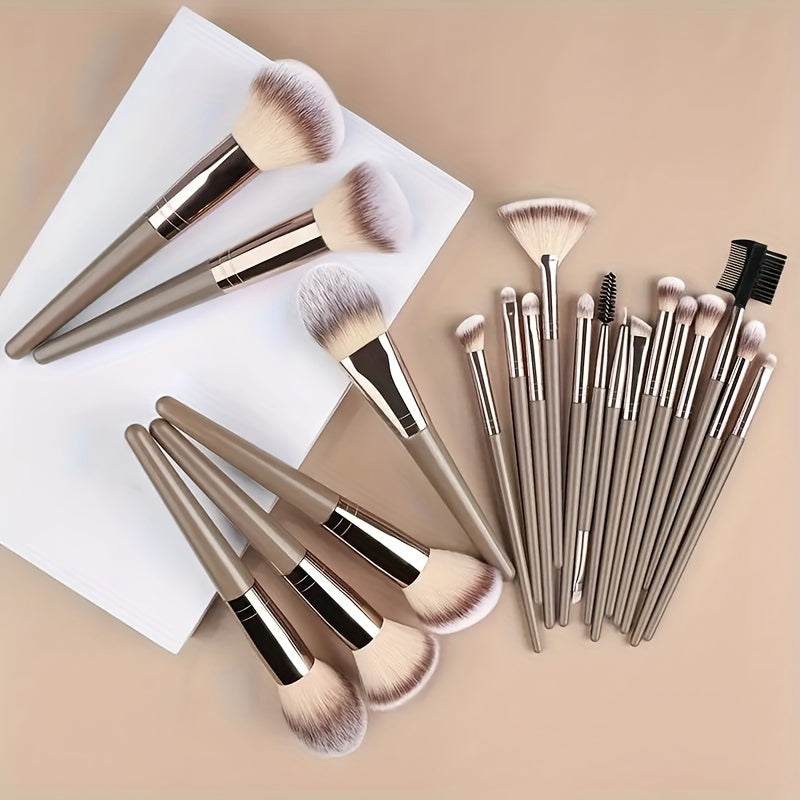 Premium Champagne Golden Makeup Brushes With Travel Portable Case Professional Foundation Blush Eyeshadow Blending Makeup Beauty Tool Christmas Gift Ideal For Women Create Flawless Makeup - Gift Set Mother's Day Gift