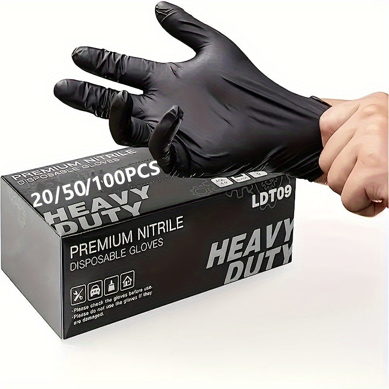 100pcs Durable Nitrile Gloves - BPA & Latex-Free, Waterproof for Kitchen Cleaning, Tattoos, Hair Dye, Pet Care & Beauty Salons