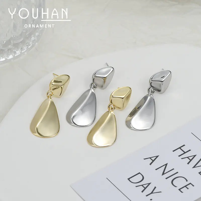 Geometric Color Block Earrings - Creative Student Jewelry