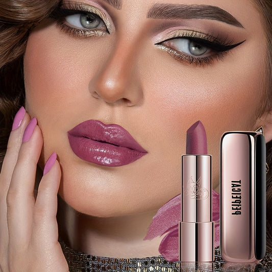 Moisturizing Shiny Beauty Lipstick, Dewy Glitter Finish Lip Gloss Makeup, Ideal Gift For Women, PPC3303 For Music Festival