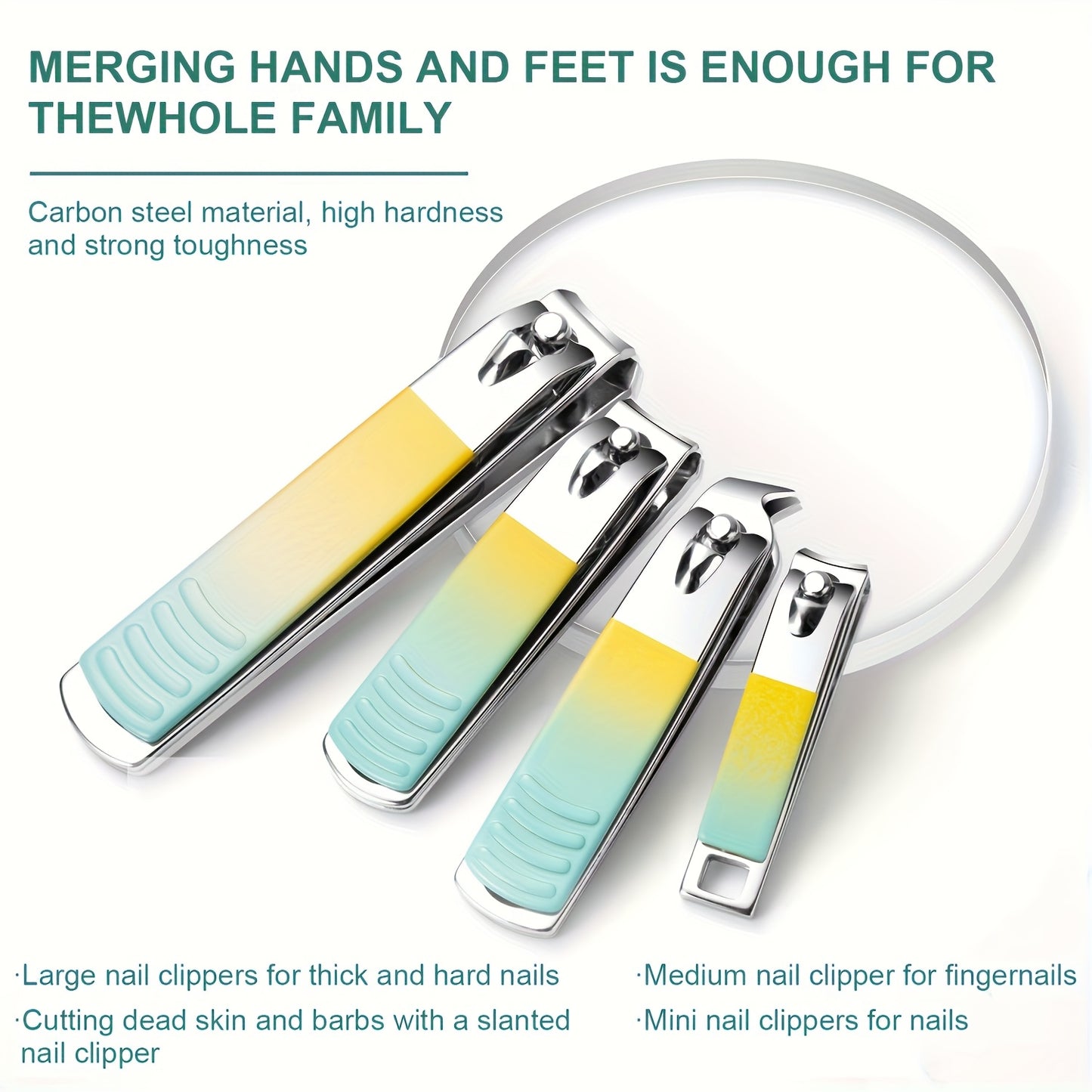 18 In 1 Nail Art Set, Nail Clipper Set, Men'S and Women'S Toe Nail Clippers, Personal Care Tools with Portable Travel Case, Nail and Foot Tools, Beauty Set, Gift for Men, Women, Family, Friends, Wife (Gradient Color)