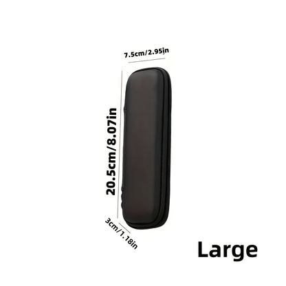 Large Capacity Travel Makeup Brush Organizer Bag - Waterproof PU, Dust-Proof Storage for Eye Shadow & Beauty Tools, Black, Easy to Clean, Portable Design with Multiple Compartments