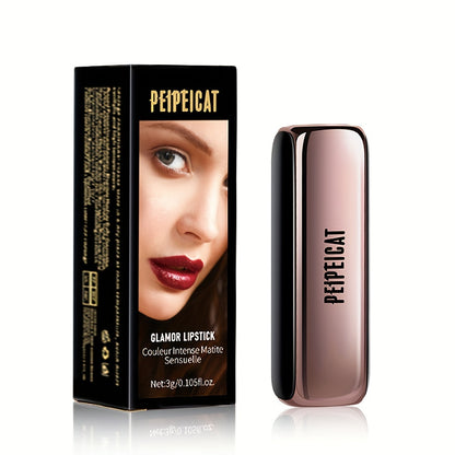 Moisturizing Shiny Beauty Lipstick, Dewy Glitter Finish Lip Gloss Makeup, Ideal Gift For Women, PPC3303 For Music Festival