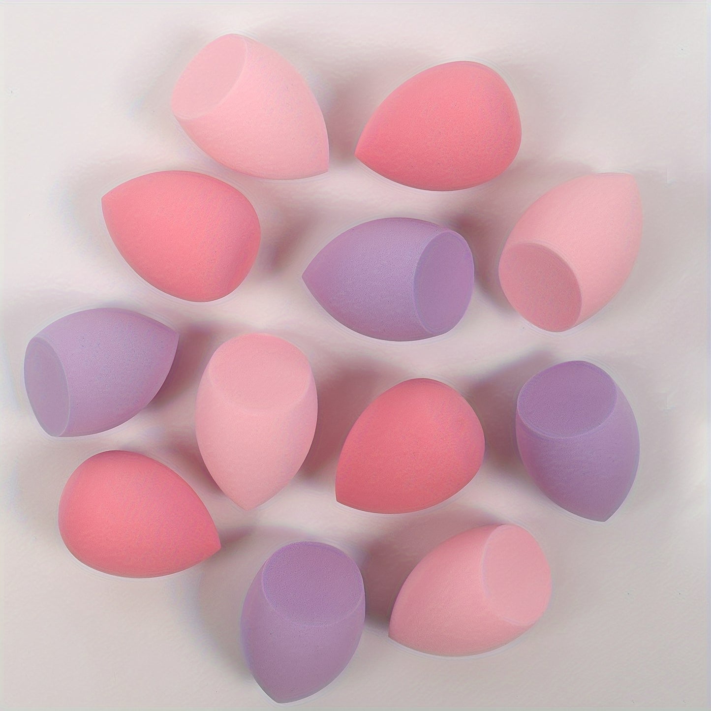 12pcs Medium Makeup Sponges - Flawless Foundation Blending for Liquid, Cream & Powder - Latex-Free, Dual-Use Wet/Dry Application - Fragrance-Free Beauty Tools