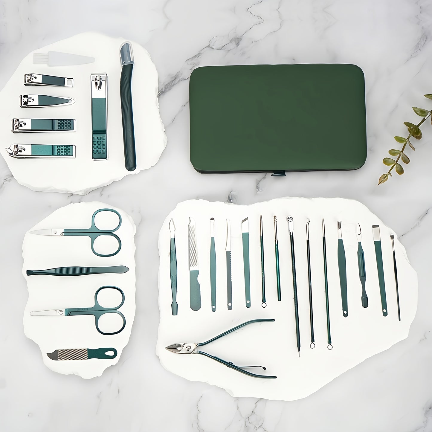 7pcs/10pcs/12pcs/18pcs high-quality beauty and manicure set, German craftsmanship stainless steel nail clipper set, nail clipper set for home use, pedicure tool ear scoop nail clipper set