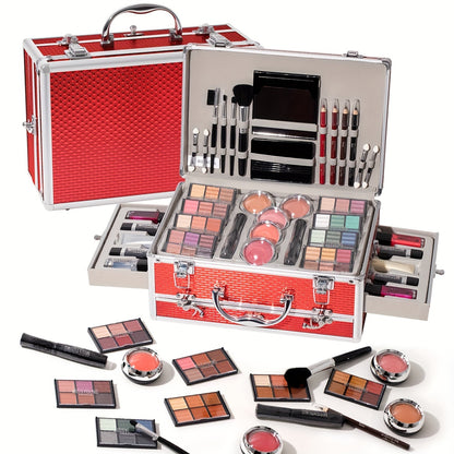 106pcs Professional Makeup Set - The Ultimate All-In-One Beauty Kit with Eyeshadow, Lipstick, Blush, Lip Liner, Makeup Brushes And More - Perfect Gift for Halloween, Music Festivals, Makeup Artists And Beauty Lovers