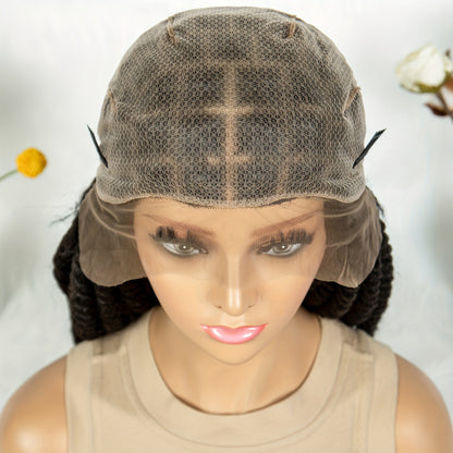 Brisky Beauty Senegal Braided Braids Women'S Synthetic Spiral Braids, Long Hair Wigs Role Playing