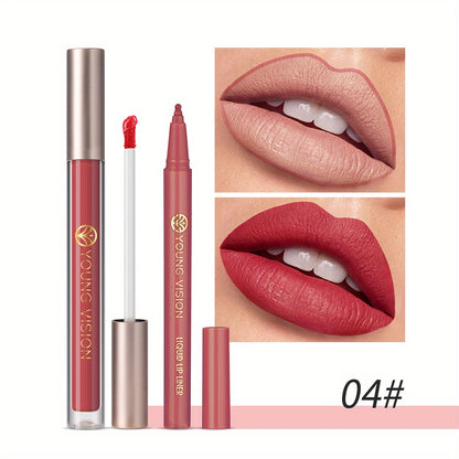 Lipstick and Lip Liner Set - Long-Lasting Color for Full, Defined Lips - Smooth Application - Essential Beauty Kit for Everyday & Special Occasions!