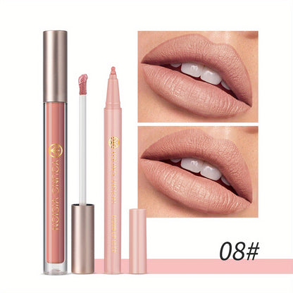 Lipstick and Lip Liner Set - Long-Lasting Color for Full, Defined Lips - Smooth Application - Essential Beauty Kit for Everyday & Special Occasions!