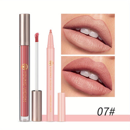 Lipstick and Lip Liner Set - Long-Lasting Color for Full, Defined Lips - Smooth Application - Essential Beauty Kit for Everyday & Special Occasions!