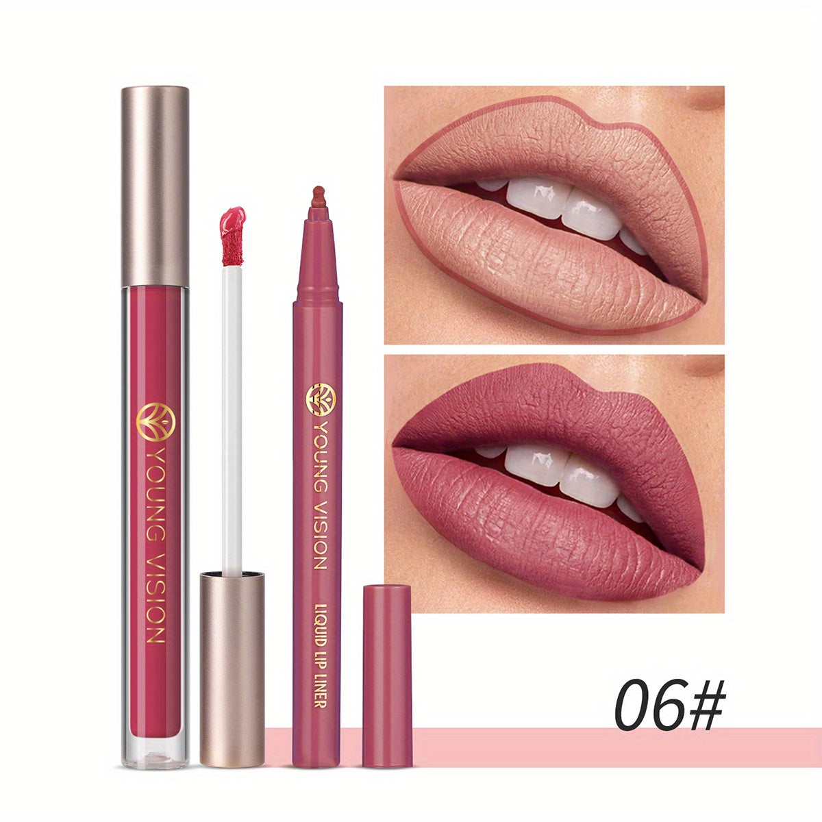 Lipstick and Lip Liner Set - Long-Lasting Color for Full, Defined Lips - Smooth Application - Essential Beauty Kit for Everyday & Special Occasions!