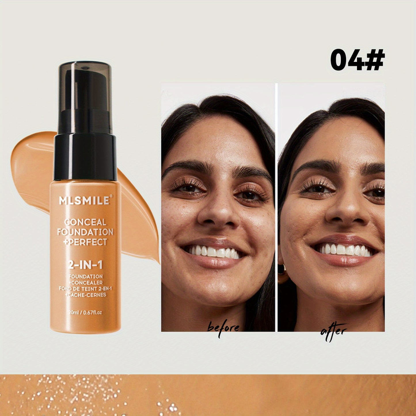 6-Shade Longwear Foundation: Waterproof, Sweatproof, Oil-Control & Easy-To-Blend Concealer for Flawless Skin, Foundation, Makeup, Cosmetics, Skin Care, Face Beauty, Matte Finish, Beauty Product-Valentine'S Bay