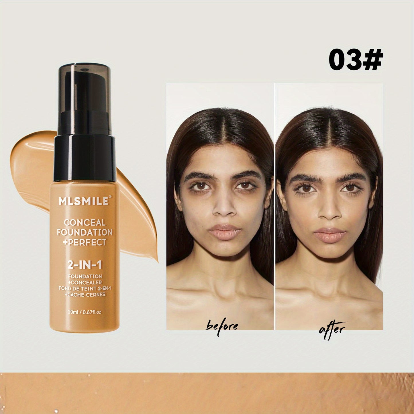 6-Shade Longwear Foundation: Waterproof, Sweatproof, Oil-Control & Easy-To-Blend Concealer for Flawless Skin, Foundation, Makeup, Cosmetics, Skin Care, Face Beauty, Matte Finish, Beauty Product-Valentine'S Bay