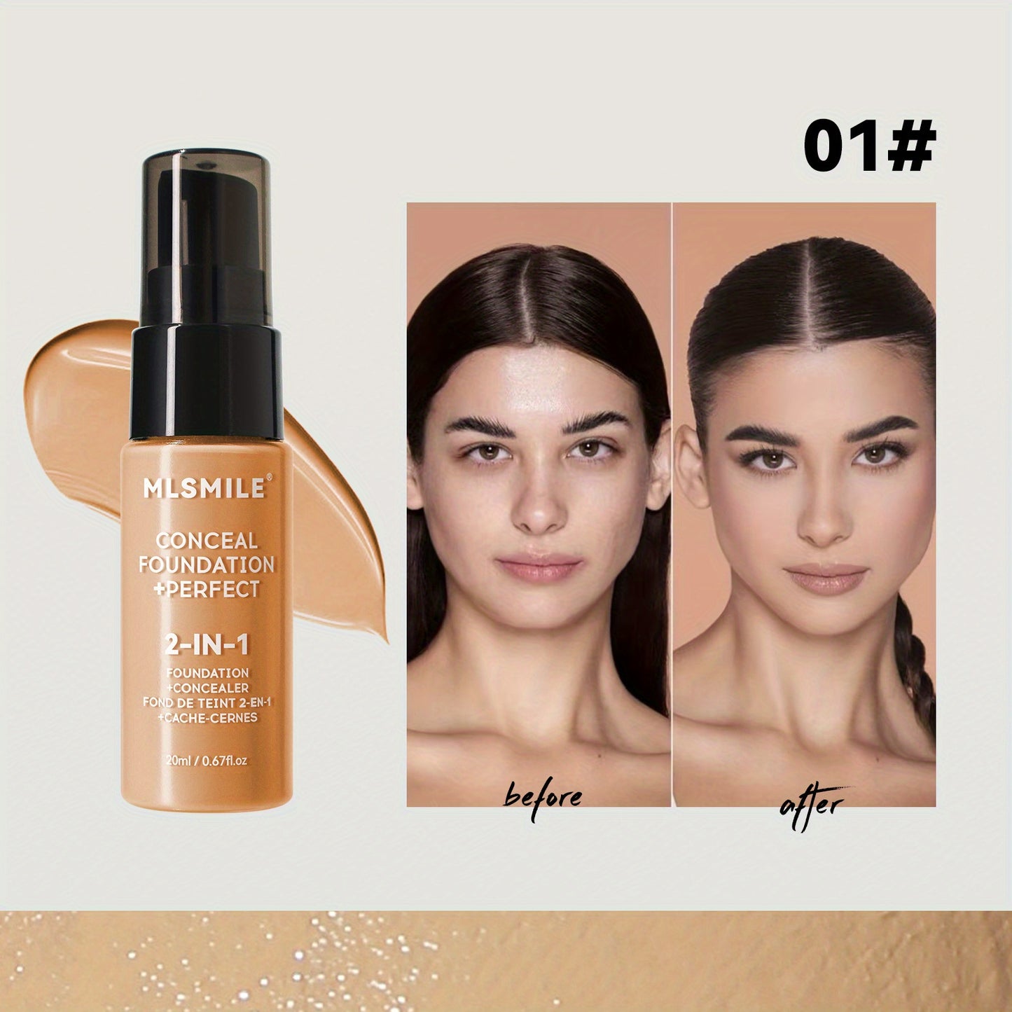 6-Shade Longwear Foundation: Waterproof, Sweatproof, Oil-Control & Easy-To-Blend Concealer for Flawless Skin, Foundation, Makeup, Cosmetics, Skin Care, Face Beauty, Matte Finish, Beauty Product-Valentine'S Bay