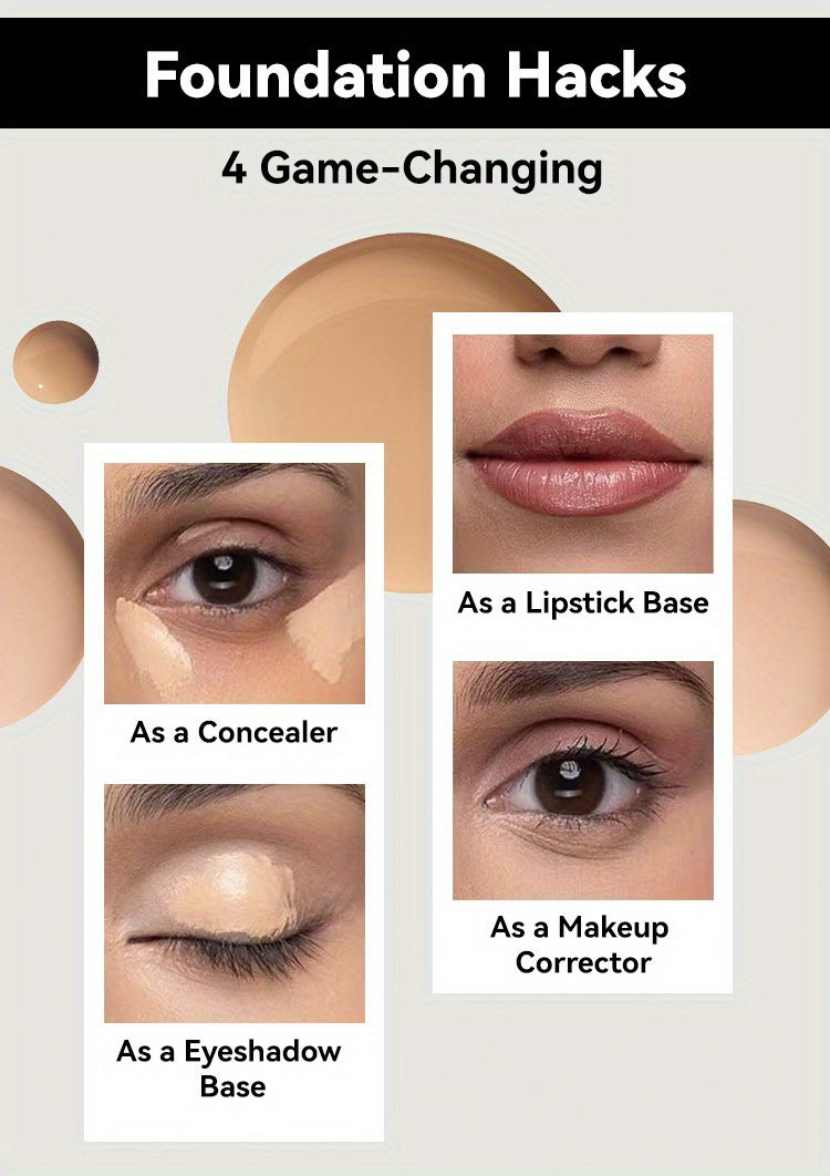 6-Shade Longwear Foundation: Waterproof, Sweatproof, Oil-Control & Easy-To-Blend Concealer for Flawless Skin, Foundation, Makeup, Cosmetics, Skin Care, Face Beauty, Matte Finish, Beauty Product-Valentine'S Bay