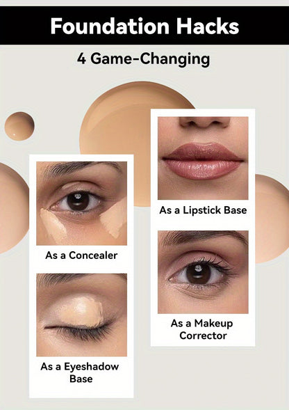 6-Shade Longwear Foundation: Waterproof, Sweatproof, Oil-Control & Easy-To-Blend Concealer for Flawless Skin, Foundation, Makeup, Cosmetics, Skin Care, Face Beauty, Matte Finish, Beauty Product-Valentine'S Bay