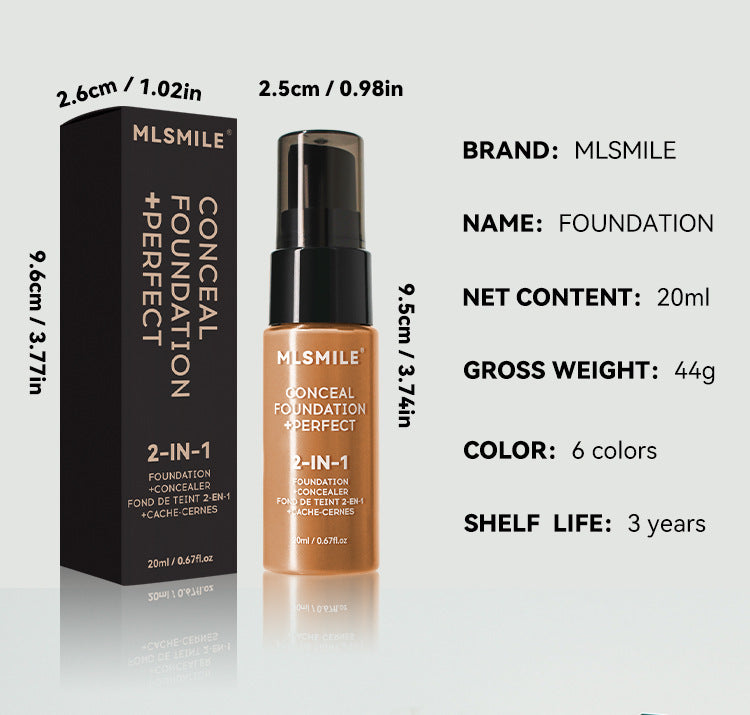 6-Shade Longwear Foundation: Waterproof, Sweatproof, Oil-Control & Easy-To-Blend Concealer for Flawless Skin, Foundation, Makeup, Cosmetics, Skin Care, Face Beauty, Matte Finish, Beauty Product-Valentine'S Bay