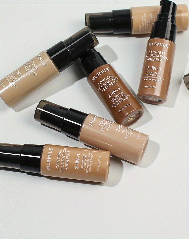 6-Shade Longwear Foundation: Waterproof, Sweatproof, Oil-Control & Easy-To-Blend Concealer for Flawless Skin, Foundation, Makeup, Cosmetics, Skin Care, Face Beauty, Matte Finish, Beauty Product-Valentine'S Bay