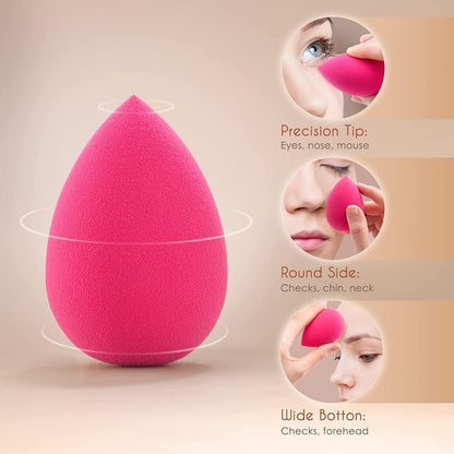 3/10pcs Beauty Sponges, Makeup Blender, Dry & Wet Use, Cosmetic Puffs In Random Colors & Shapes, Flawless Foundation Application