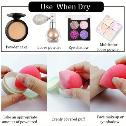 3/10pcs Beauty Sponges, Makeup Blender, Dry & Wet Use, Cosmetic Puffs In Random Colors & Shapes, Flawless Foundation Application