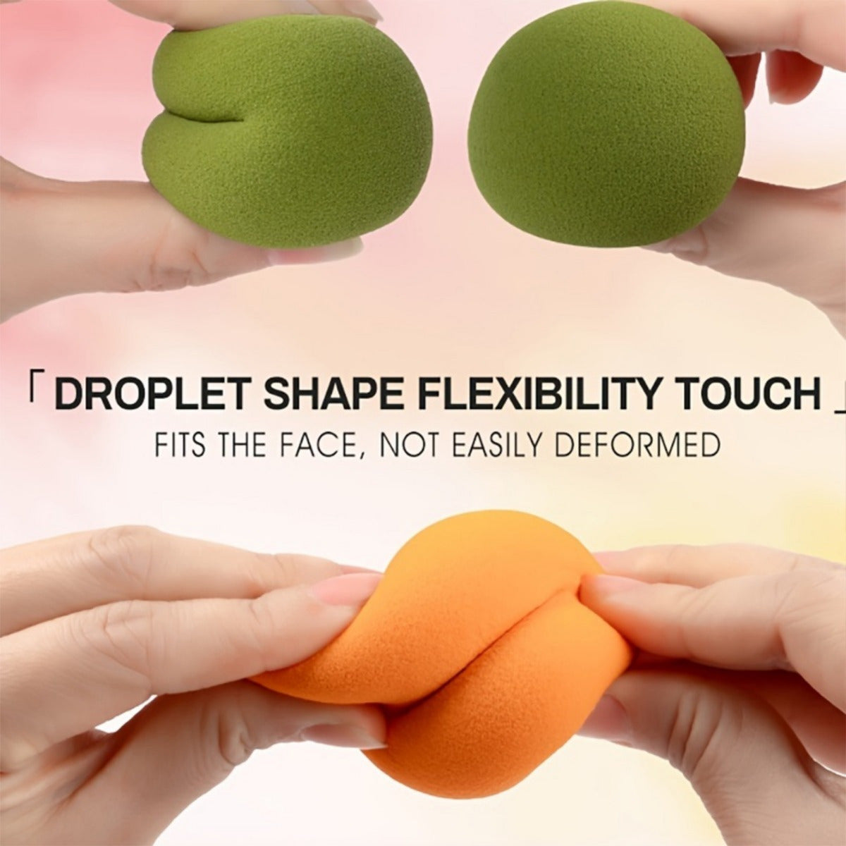 3/10pcs Beauty Sponges, Makeup Blender, Dry & Wet Use, Cosmetic Puffs In Random Colors & Shapes, Flawless Foundation Application