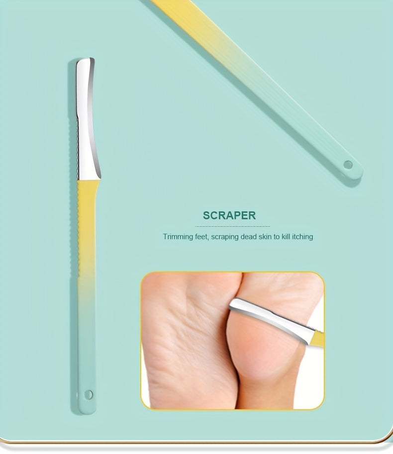 Nail Art Set Nail Clipper Set, Nail Clippers Personal Care Tools for Men And Women, with Portable Travel Case, Nail Art Foot Tools Beauty Set, Men's Ladies Family Friend Wife Gifts Under 5 Dollars(Gradient Color)