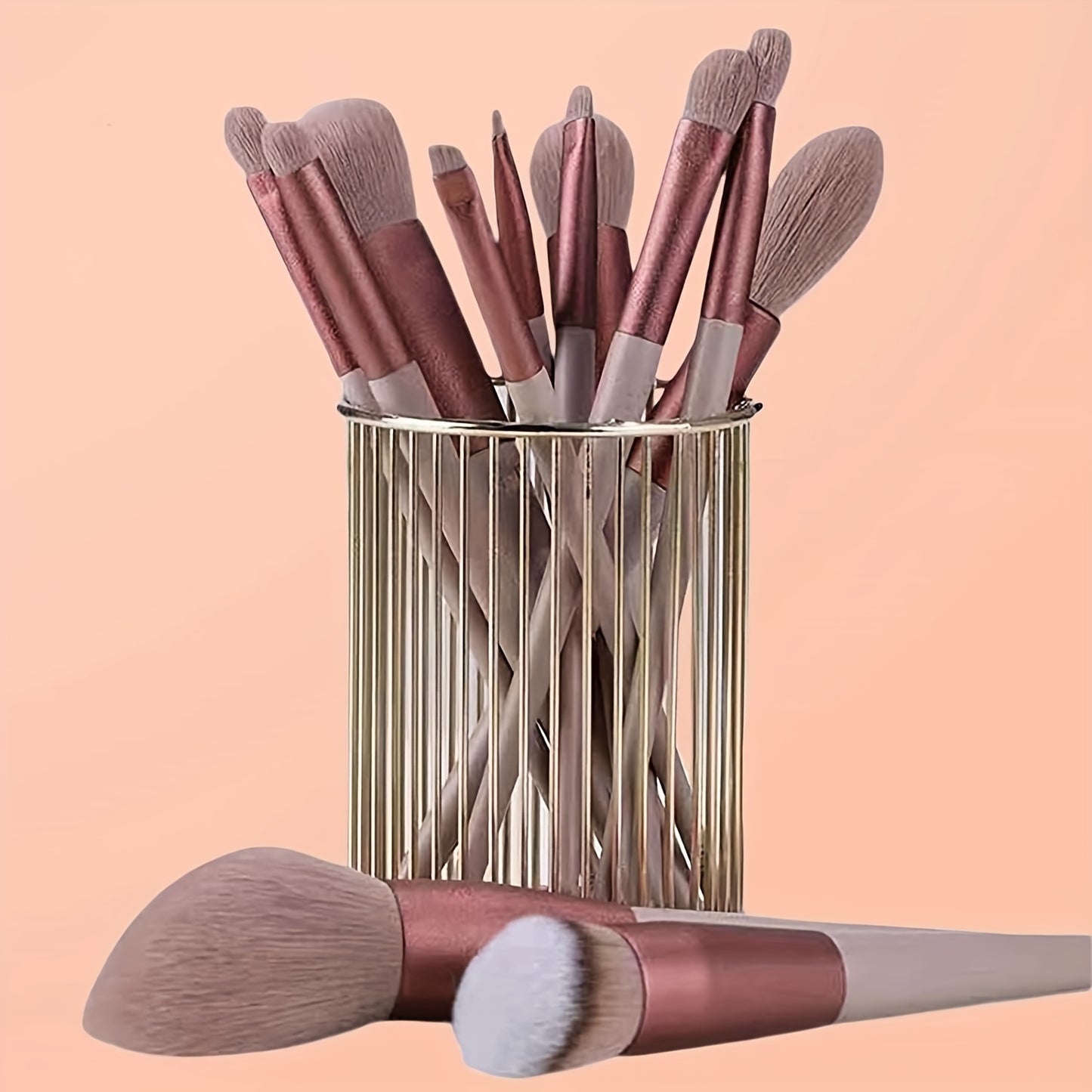 13 PCS Pro Makeup Brush Set - Soft, Comprehensive, Cruelty-Free Brushes for Eye Shadow, Foundation, BB Cream, Concealer, Blush, Powder, and Blending - Perfect for Women's Daily Beauty Routine