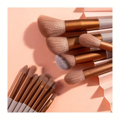 13 PCS Pro Makeup Brush Set - Soft, Comprehensive, Cruelty-Free Brushes for Eye Shadow, Foundation, BB Cream, Concealer, Blush, Powder, and Blending - Perfect for Women's Daily Beauty Routine