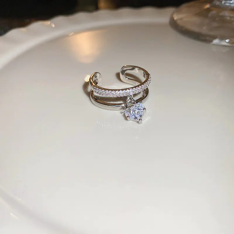Light Luxury Zircon Retro Intersection Jewelry