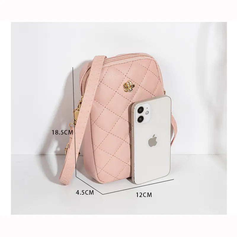 Embroidered Women's PU Leather Mini Messenger Bag