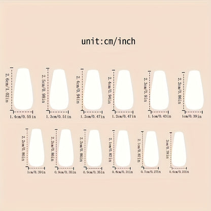 Show Your Beauty 24pcs Medium Ballet Nails Classic Retro Black Gradient Trees Flowers Butterflies Glossy French False Nails Fashionable and Versatile Wearable Nails Suitable for Women and Girls Daily Wear Removable Press-on N