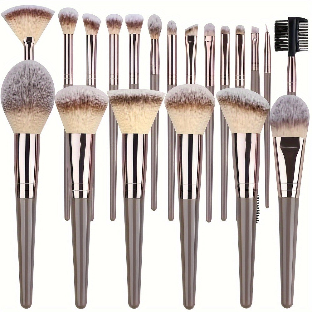 [10/15/18/20pcs Luxurious Makeup Brush Set] Luxurious 10/15/18/20pcs Makeup Brush Set - Premium, Multi-Function Beauty Tools for Flawless Foundation, Eyelash, Eyebrow & Eyeshadow Application - Ideal Gift for Christmas, Hallow