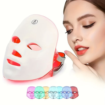 LED Face Mask With 7 Colors, Electric Beauty Facial Mask Instrument, Facial Skin Care Device