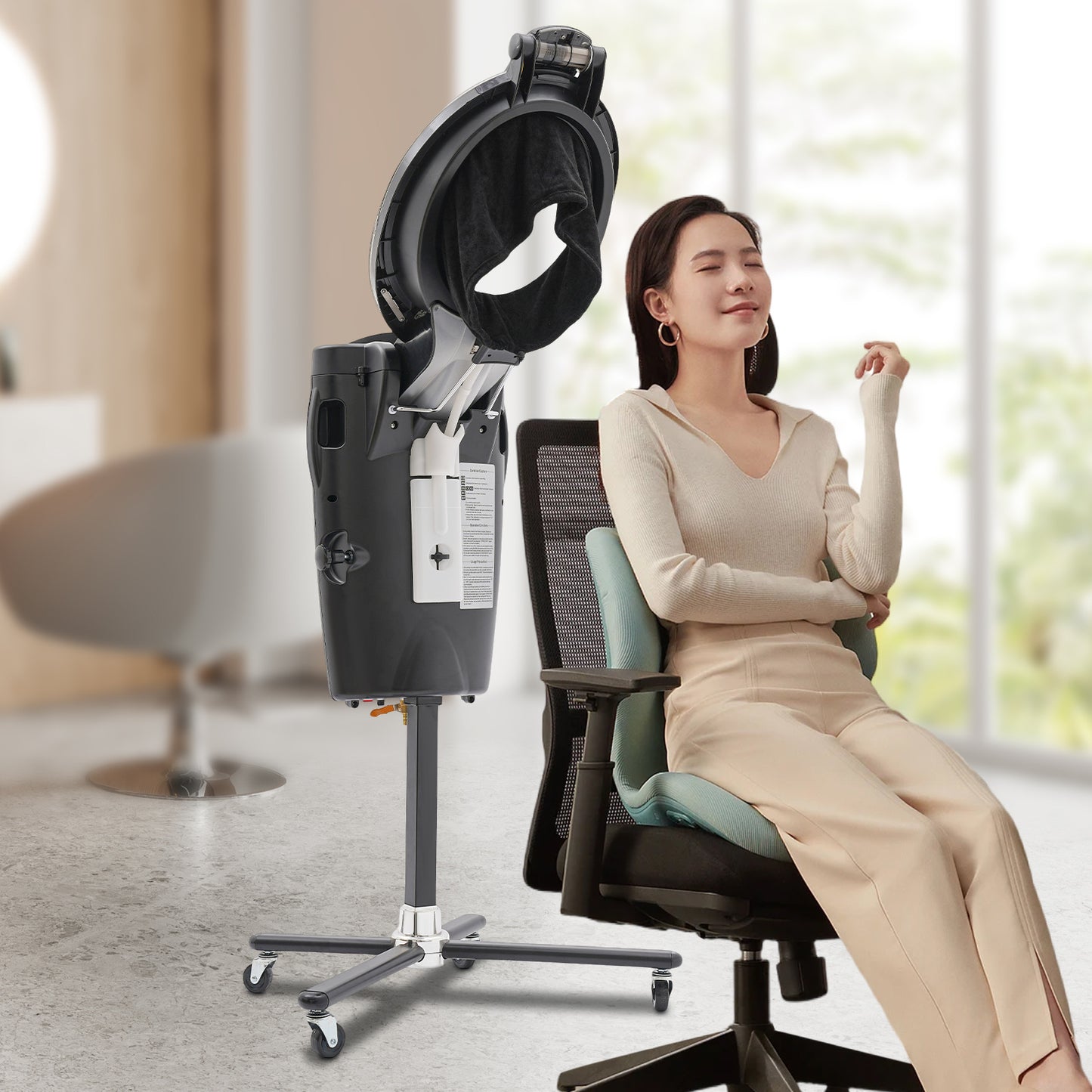 Nano Mist Ultrasonic Ozone Hair Steamer: Salon Spa Steamer for Oil Treatment, Coloring & Hair Care - Professional Beauty Equipment