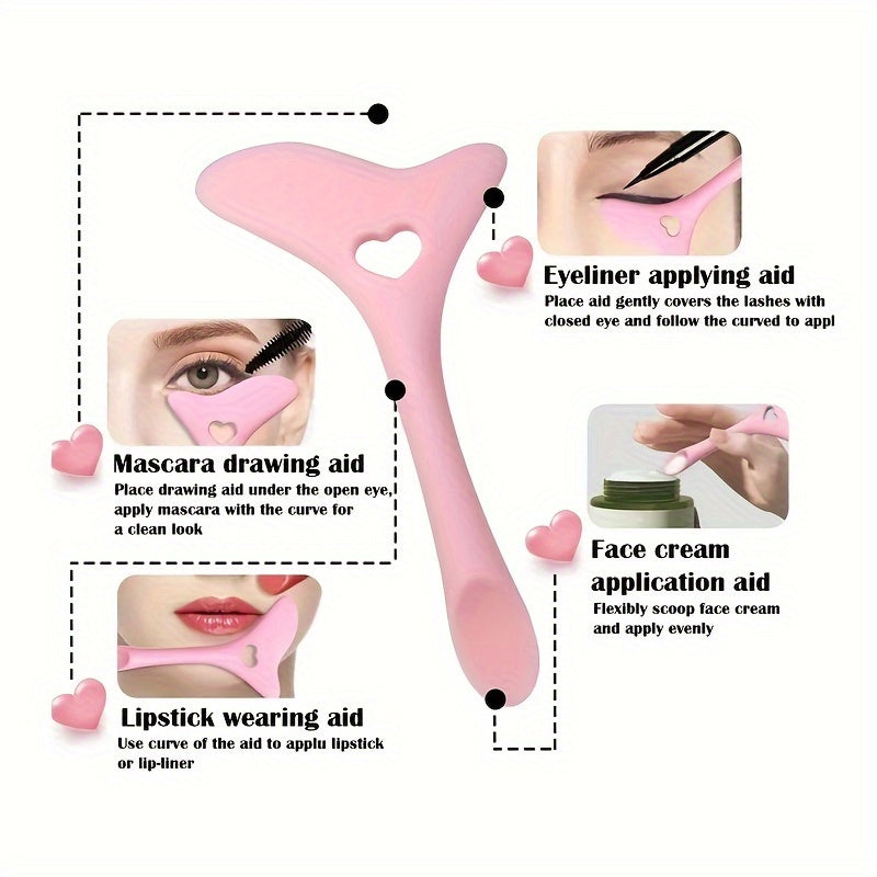 1 set of 11 silicone makeup mask brushes beauty tools + multi-functional eye makeup auxiliary tools nose brush blackhead brush silicone beauty ruler lazy person makeup auxiliary ruler eyelash mascara eyeliner eye shadow block